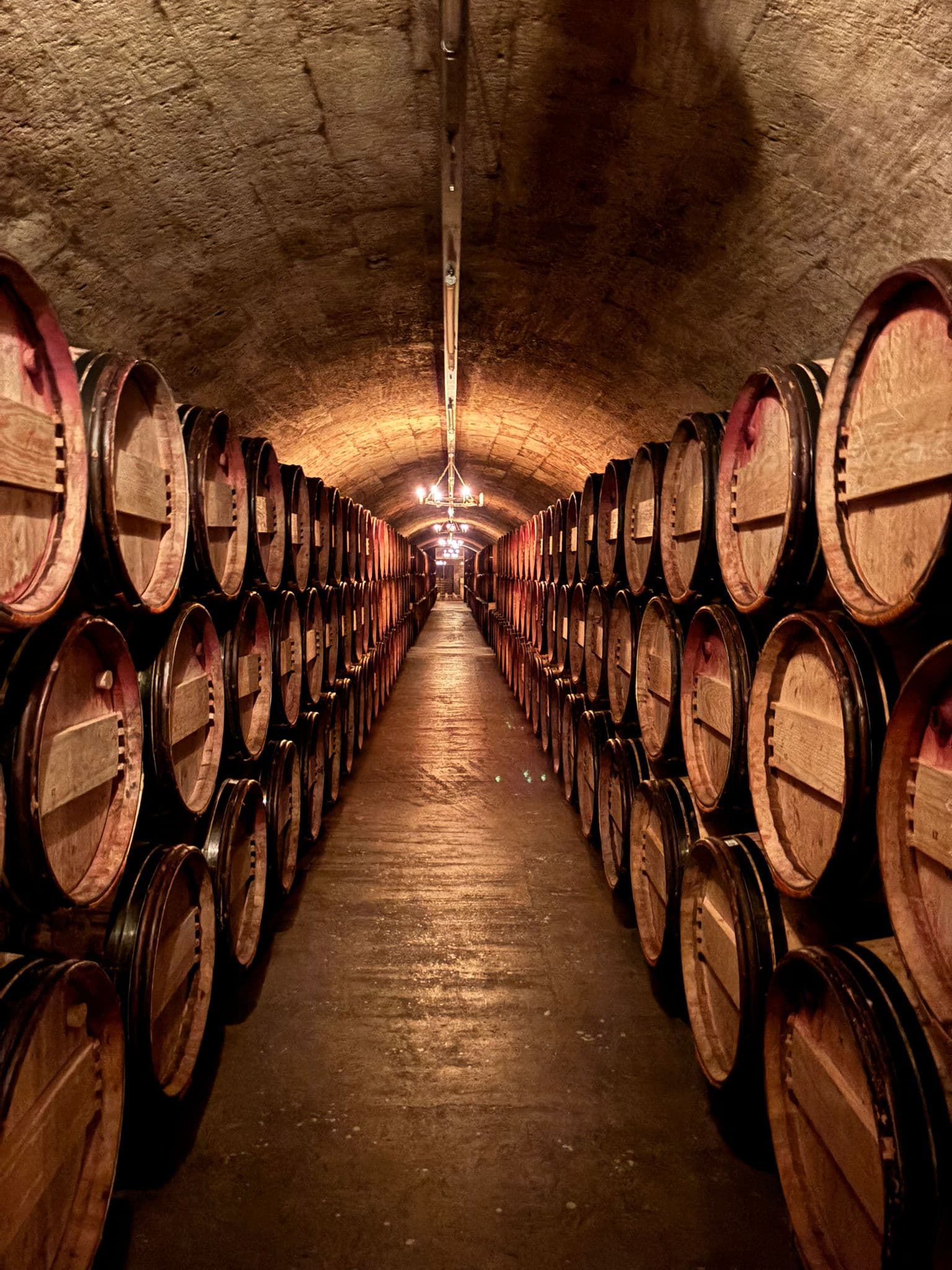 Palette de caisses de vin